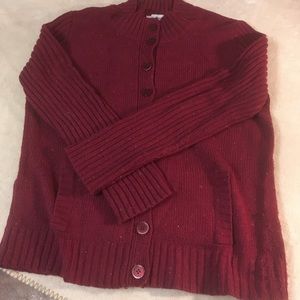 Burgundy cardigan